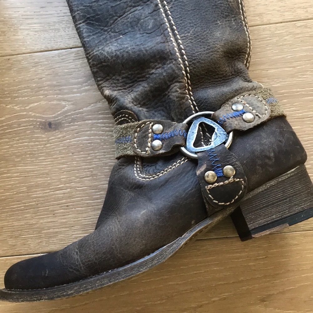 Bed Stu Leather Harness Boots